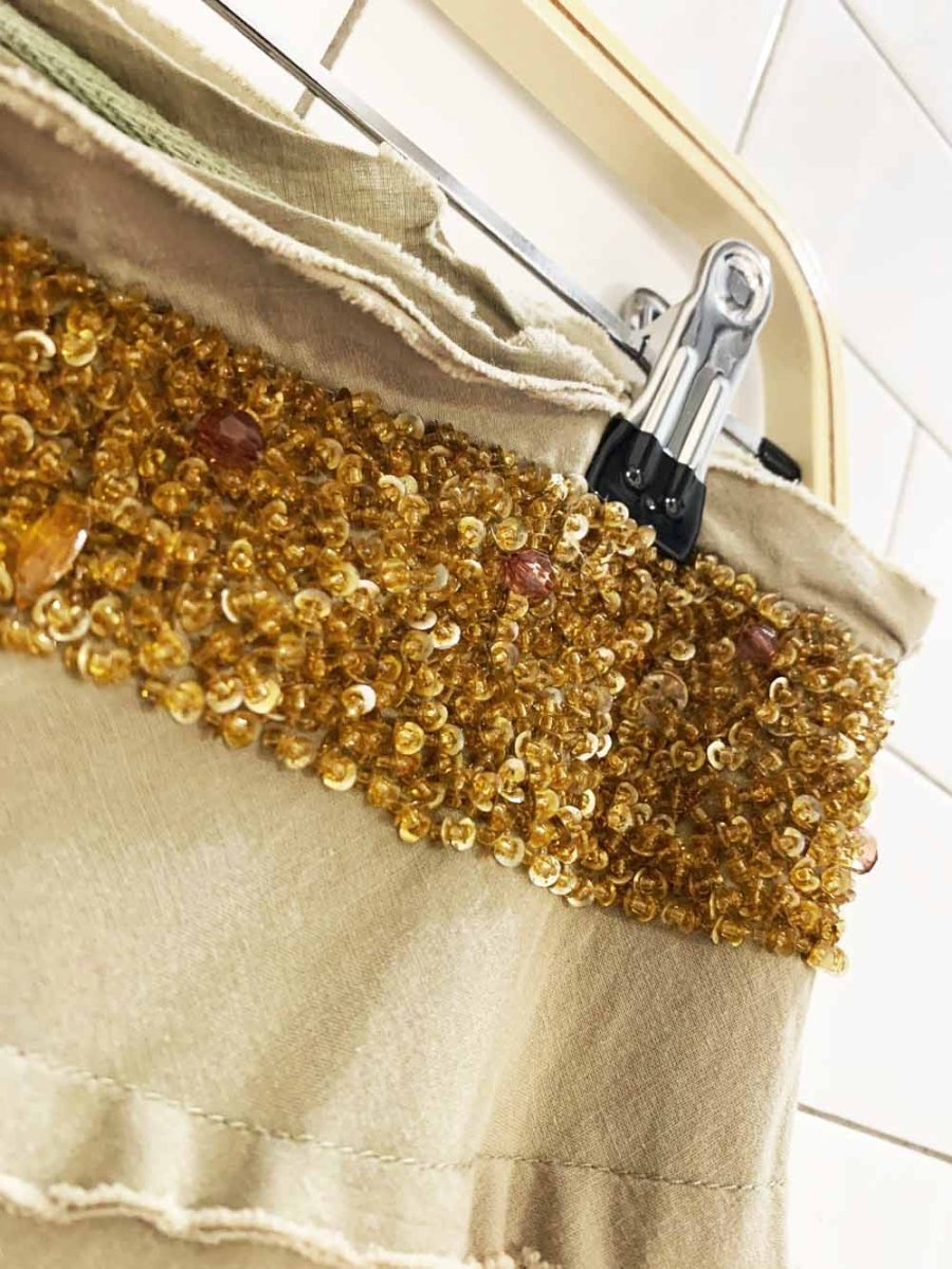 y2k by deep LA beaded waist tiered maxi skirt - good market thrift store