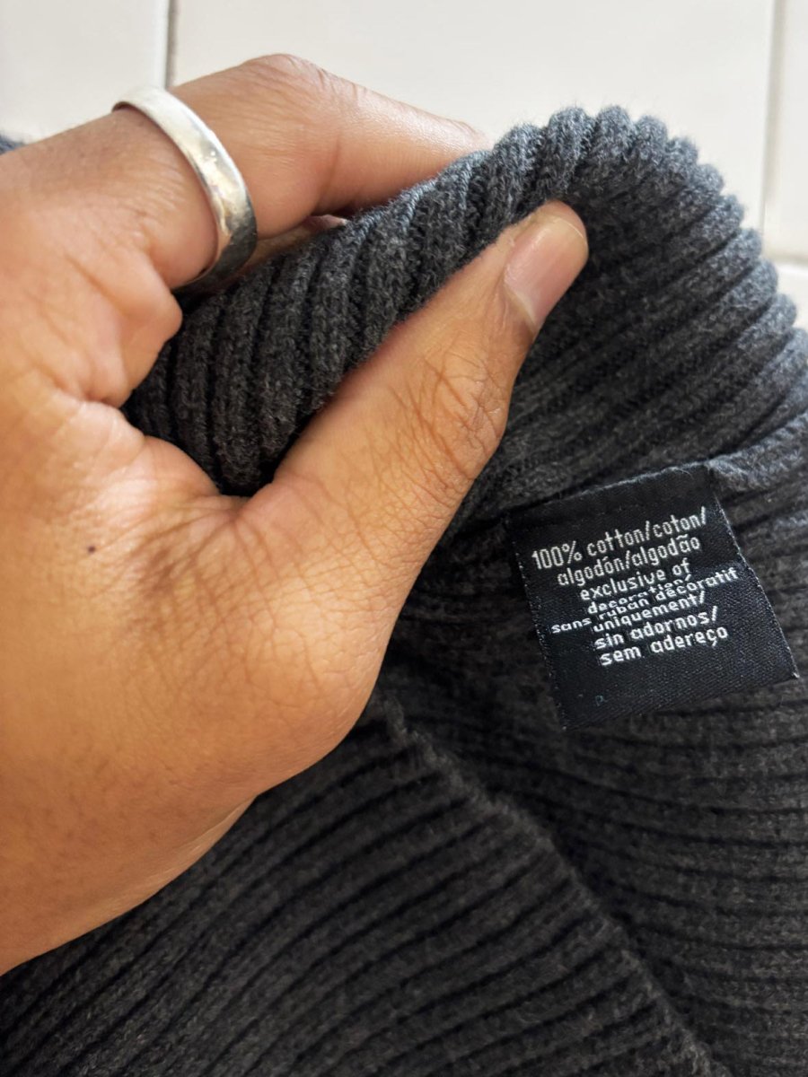 y2k calvin klein jeans 1/4 zip ribbed sweater - good market thrift store