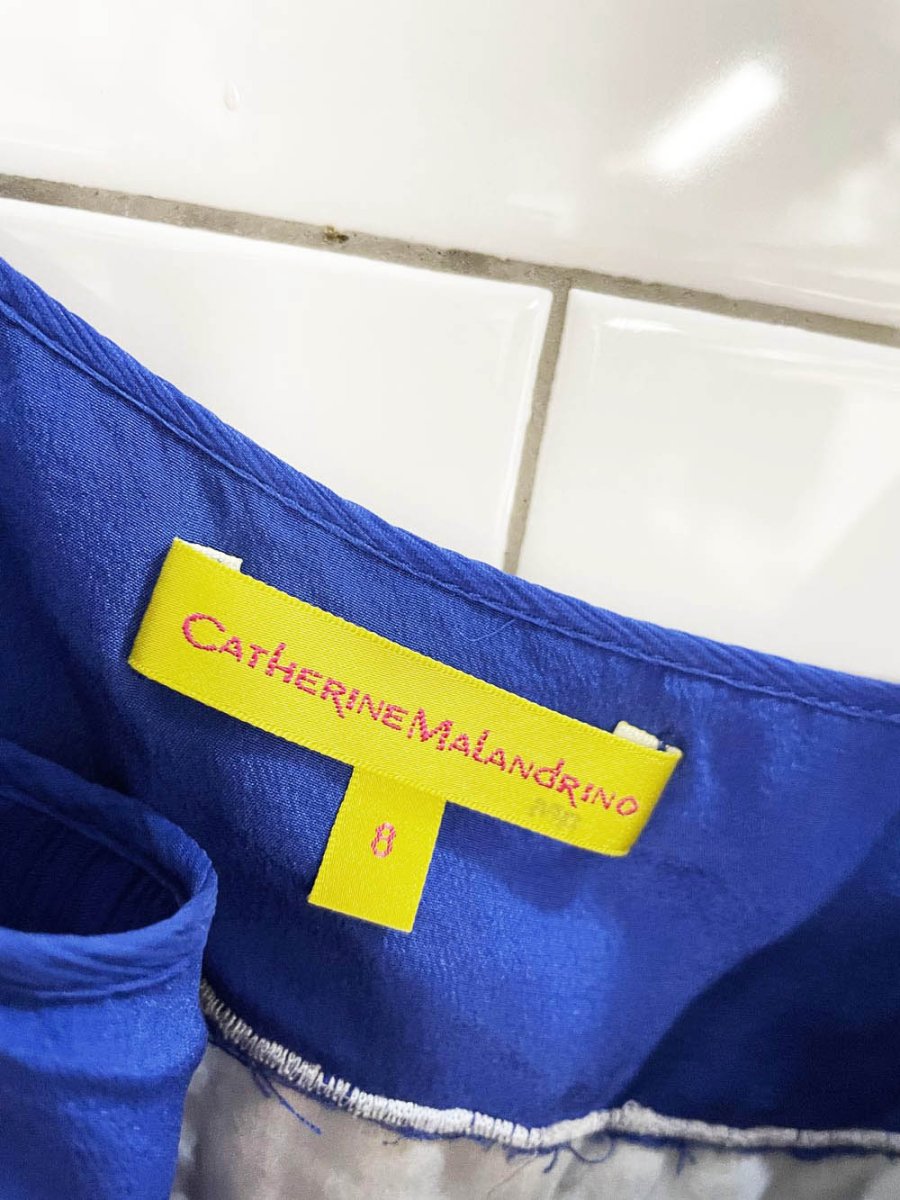 y2k catherine malandrino 100% silk pleated chiffon a - line mini dress - good market thrift store