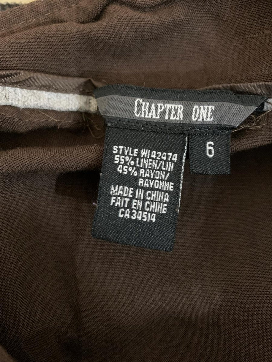 y2k chapter one linen - blend tulip hem midi skirt - good market thrift store