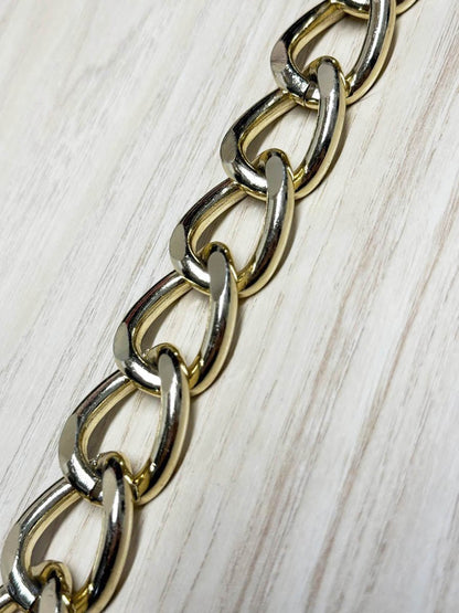 y2k chunky gold chain link belt - good market thrift store
