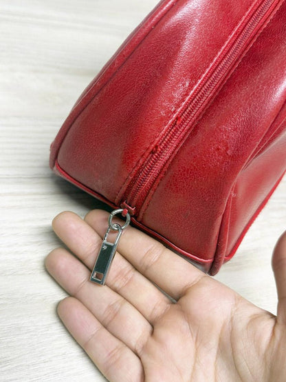 y2k clarins faux leather mini bowling bag handbag - good market thrift store