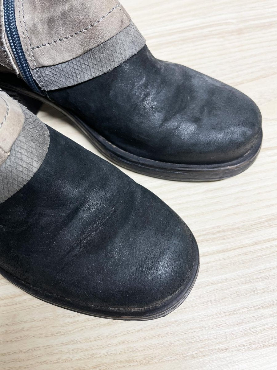 y2k clocharme soft leather two - tone tall boots | made in Italy - good market thrift store