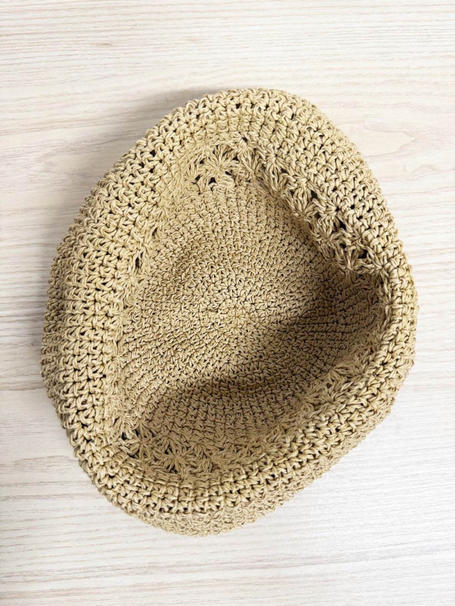 y2k crochet floral floppy sun hat - good market thrift store