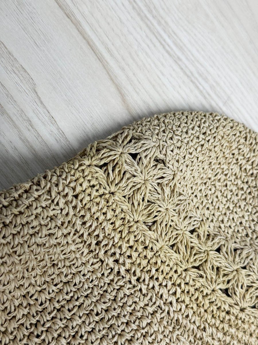 y2k crochet floral floppy sun hat - good market thrift store