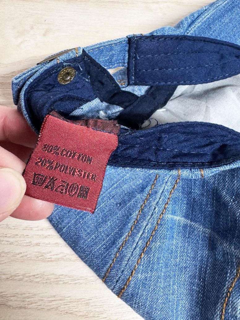y2k denim patchwork flat cap - good market thrift store