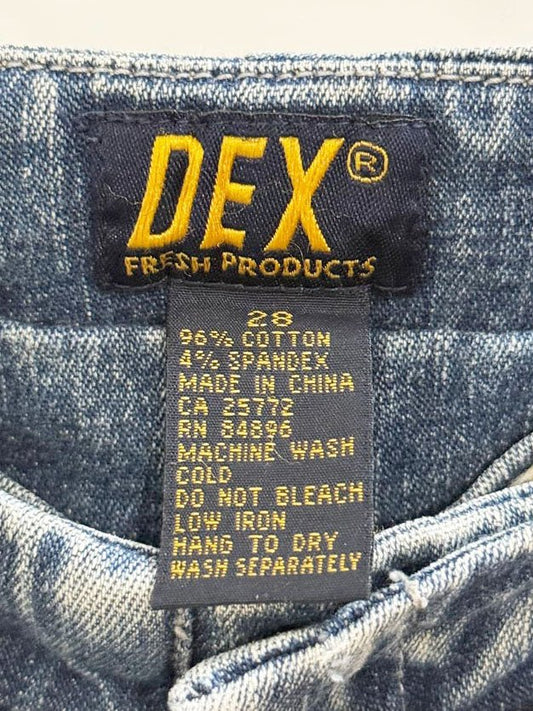 y2k dex denim knee - length skirt - good market thrift store