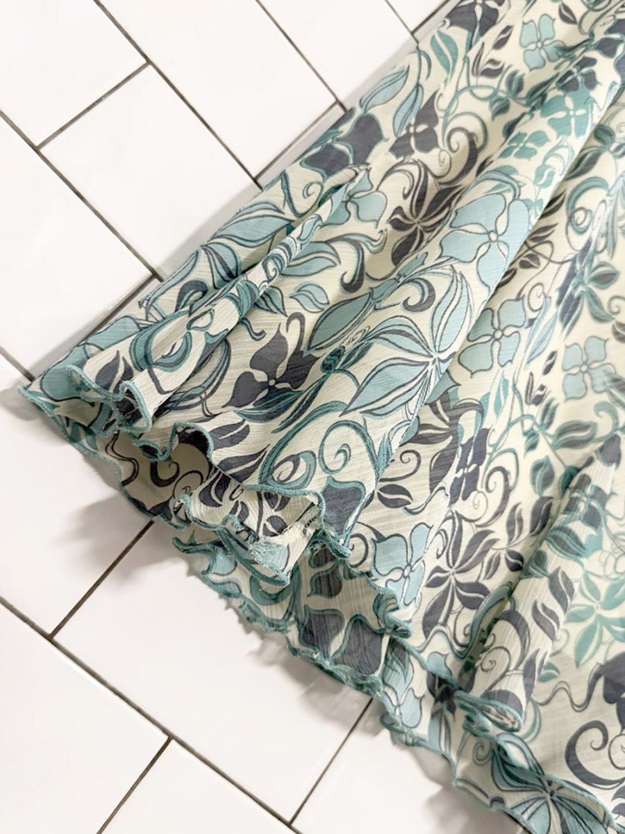 y2k dressbarn floral chiffon flowy knee - length skirt - good market thrift store