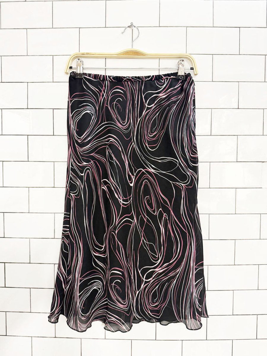 y2k dressbarn swirl flowy midi skirt - good market thrift store