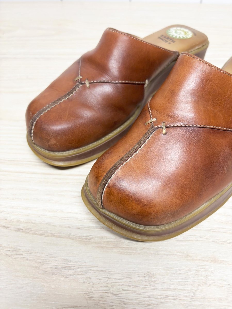y2k earth shoe gelron 2000 leather clog - good market thrift store