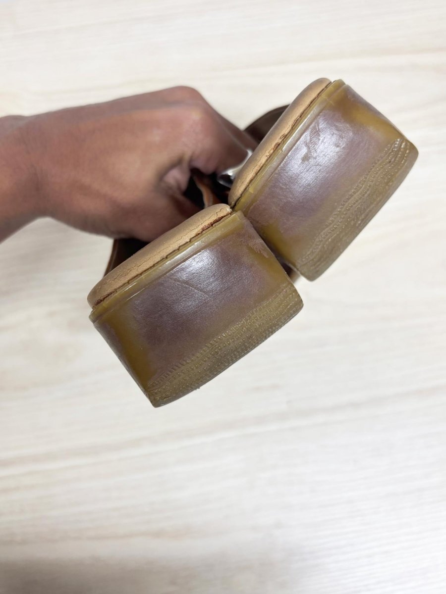 y2k earth shoe gelron 2000 leather clog - good market thrift store