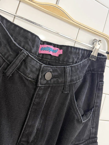 y2k edikted baggy denim cargo pants - good market thrift store