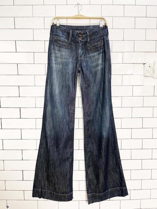 y2k fidelity aloe montery dark low rise wide leg jeans - good market thrift store