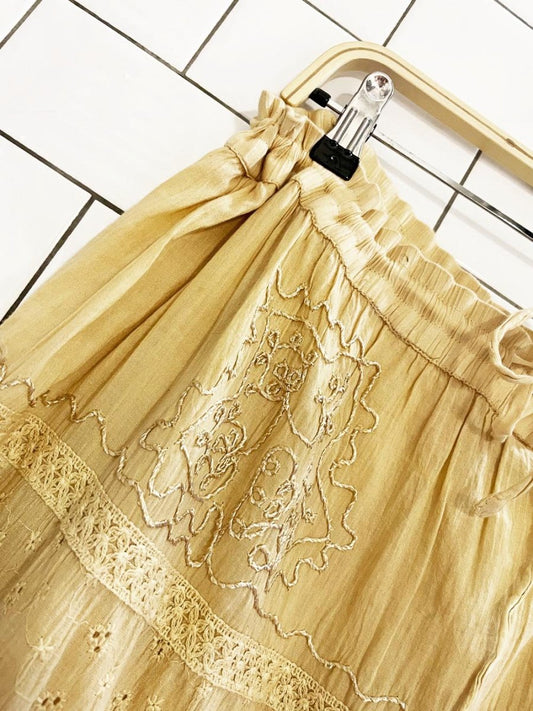y2k fiori boho tiered ombre tie dye prairie maxi skirt | made in India - good market thrift store