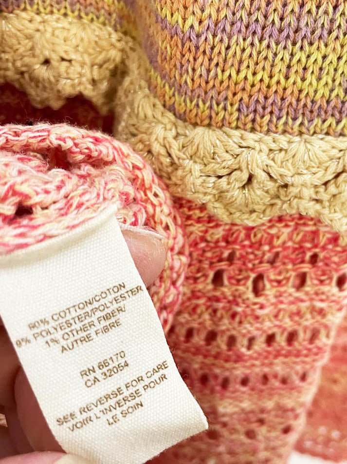y2k free people boho crochet knit baby doll tank - good market thrift store