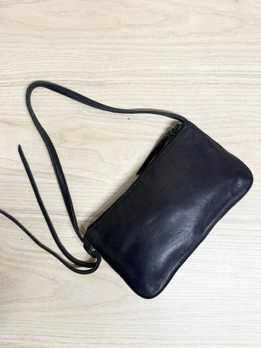y2k gap leather mini shoulder bag | clutch - good market thrift store