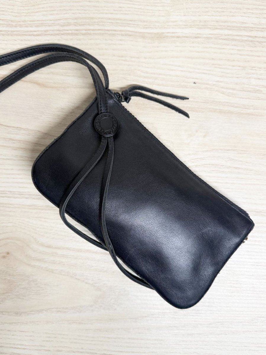 y2k gap leather mini shoulder bag | clutch - good market thrift store