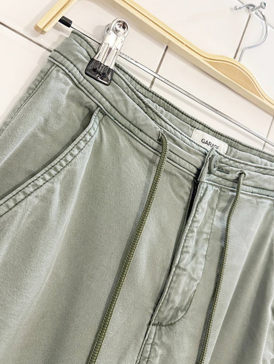 y2k garage chambray straight leg high - rise cargo pants - good market thrift store
