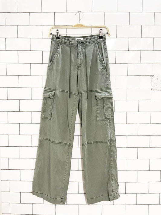 y2k garage chambray straight leg high - rise cargo pants - good market thrift store