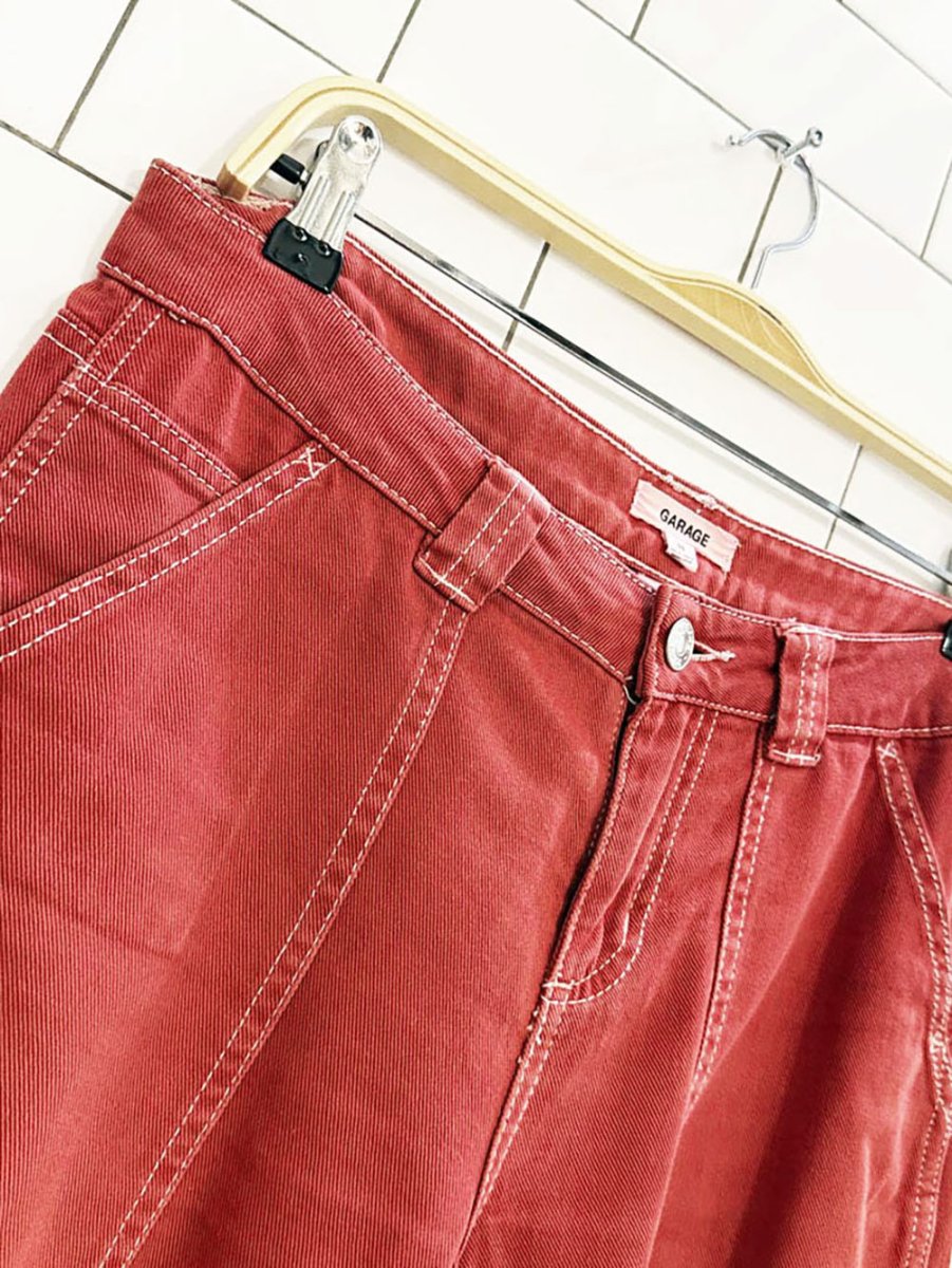 y2k garage contrast stitch utility pants - good market thrift store