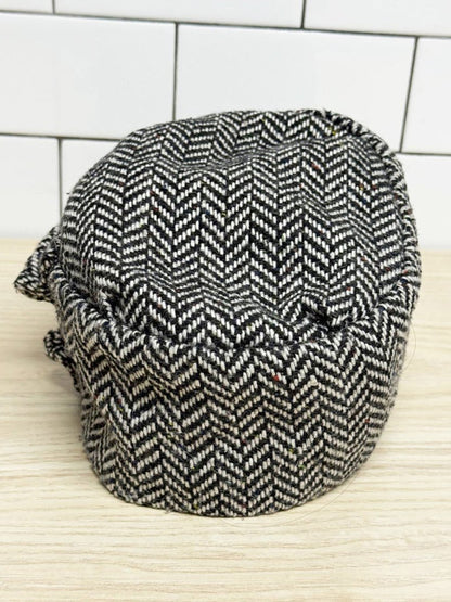 y2k gigi pip wool - blend houndstooth newsboy hat - good market thrift store