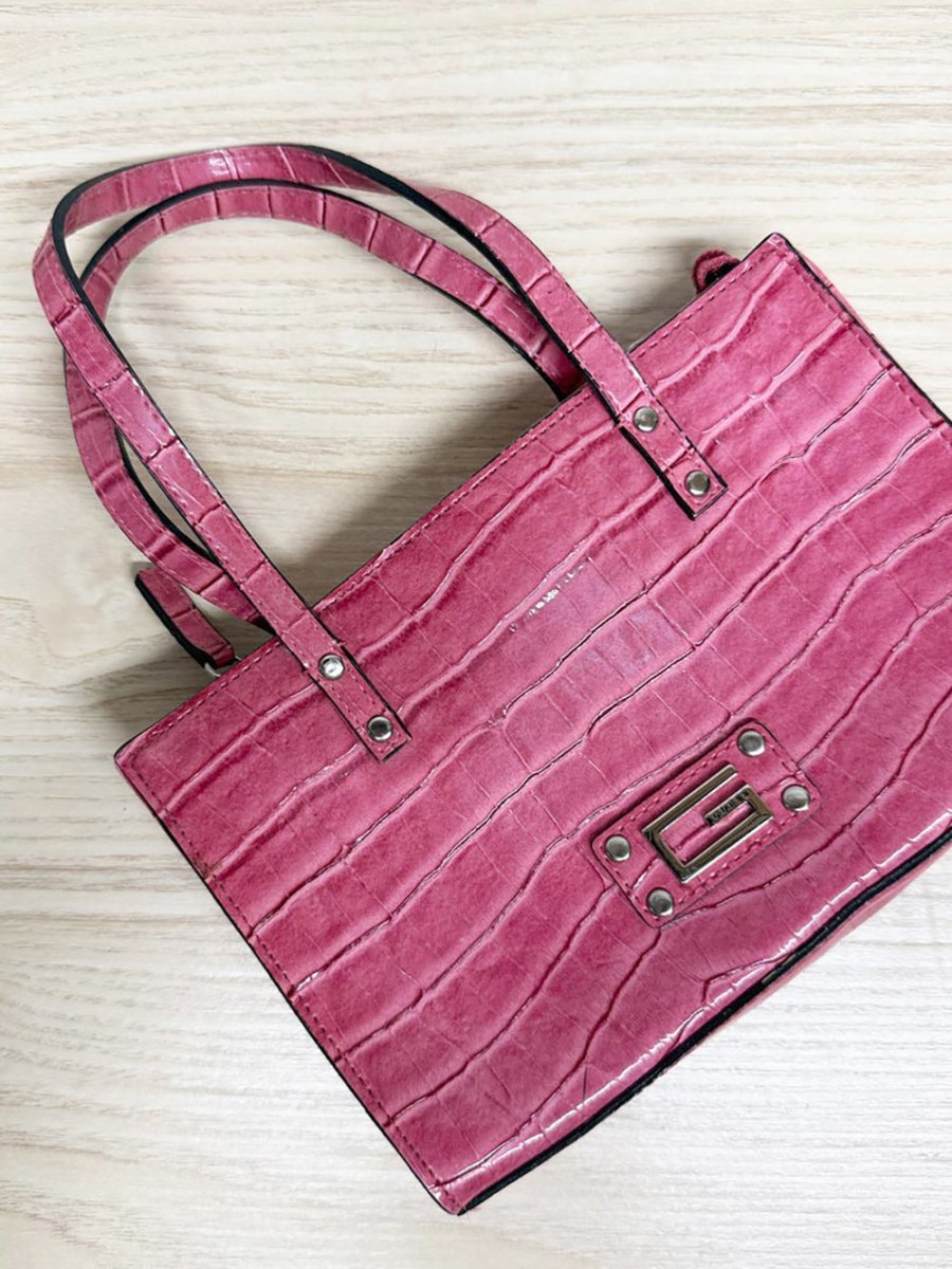y2k guess faux crocodile mini handbag - good market thrift store