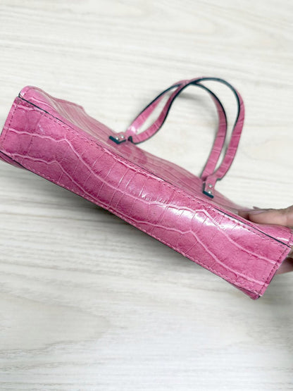 y2k guess faux crocodile mini handbag - good market thrift store