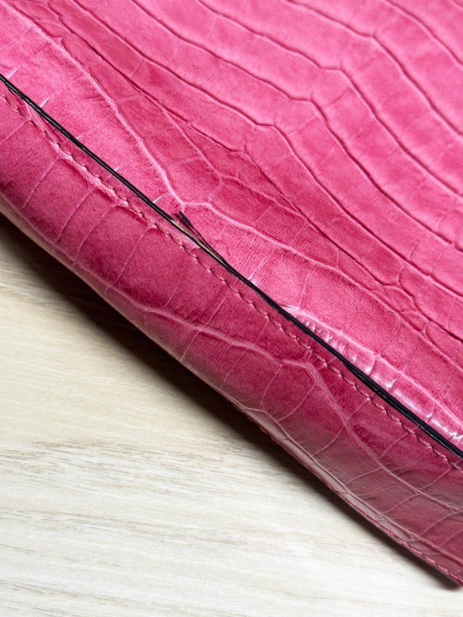 y2k guess faux crocodile mini handbag - good market thrift store