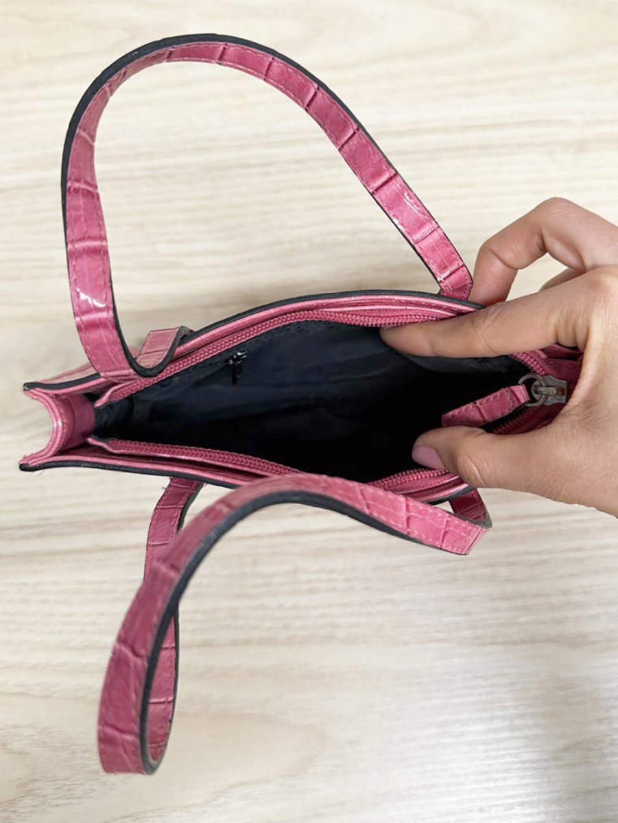 y2k guess faux crocodile mini handbag - good market thrift store