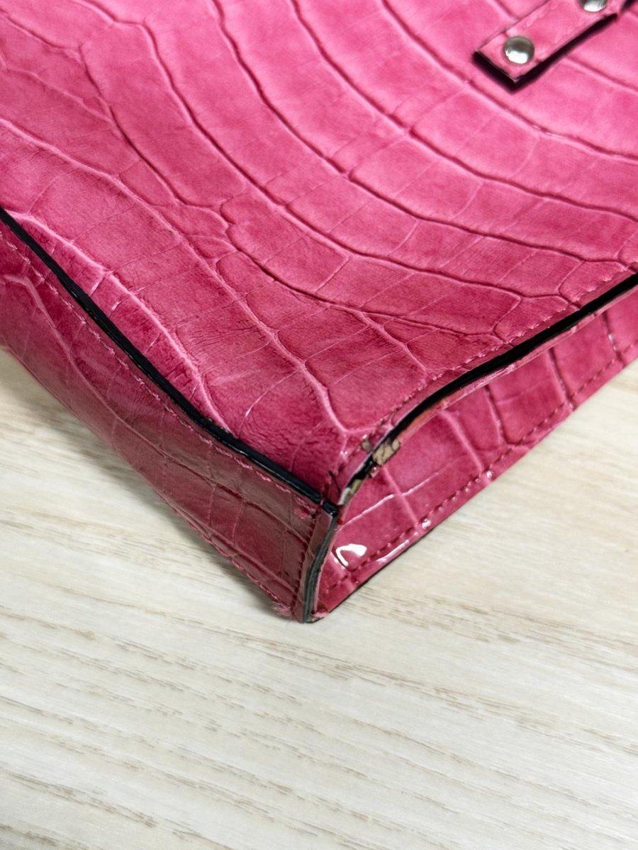 y2k guess faux crocodile mini handbag - good market thrift store