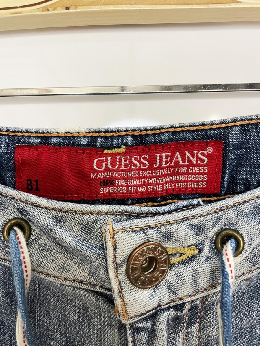 y2k guess soft denim drawstring capris - good market thrift store