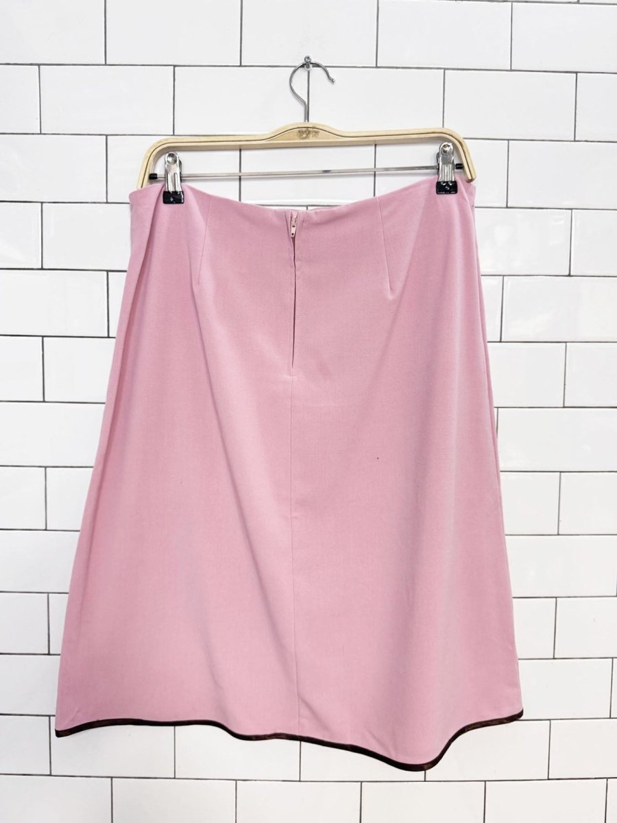 y2k heart soul flower ribbon applique knee-length skirt - good market thrift store
