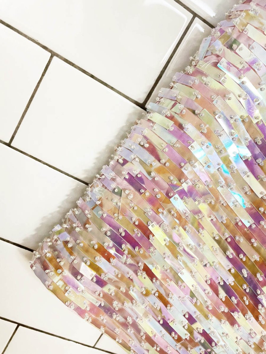 y2k hugo buscatti 100% silk sequin mini skirt - good market thrift store