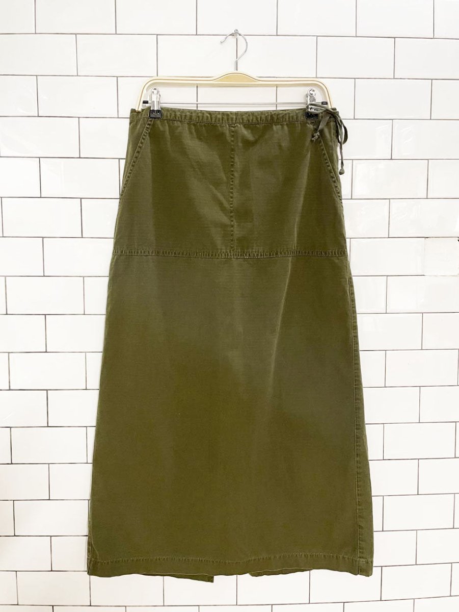 y2k j crew utility front pocket maxi skirt - good market thrift store