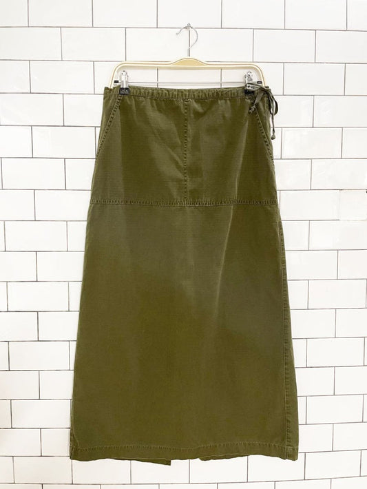 y2k j crew utility front pocket maxi skirt - good market thrift store