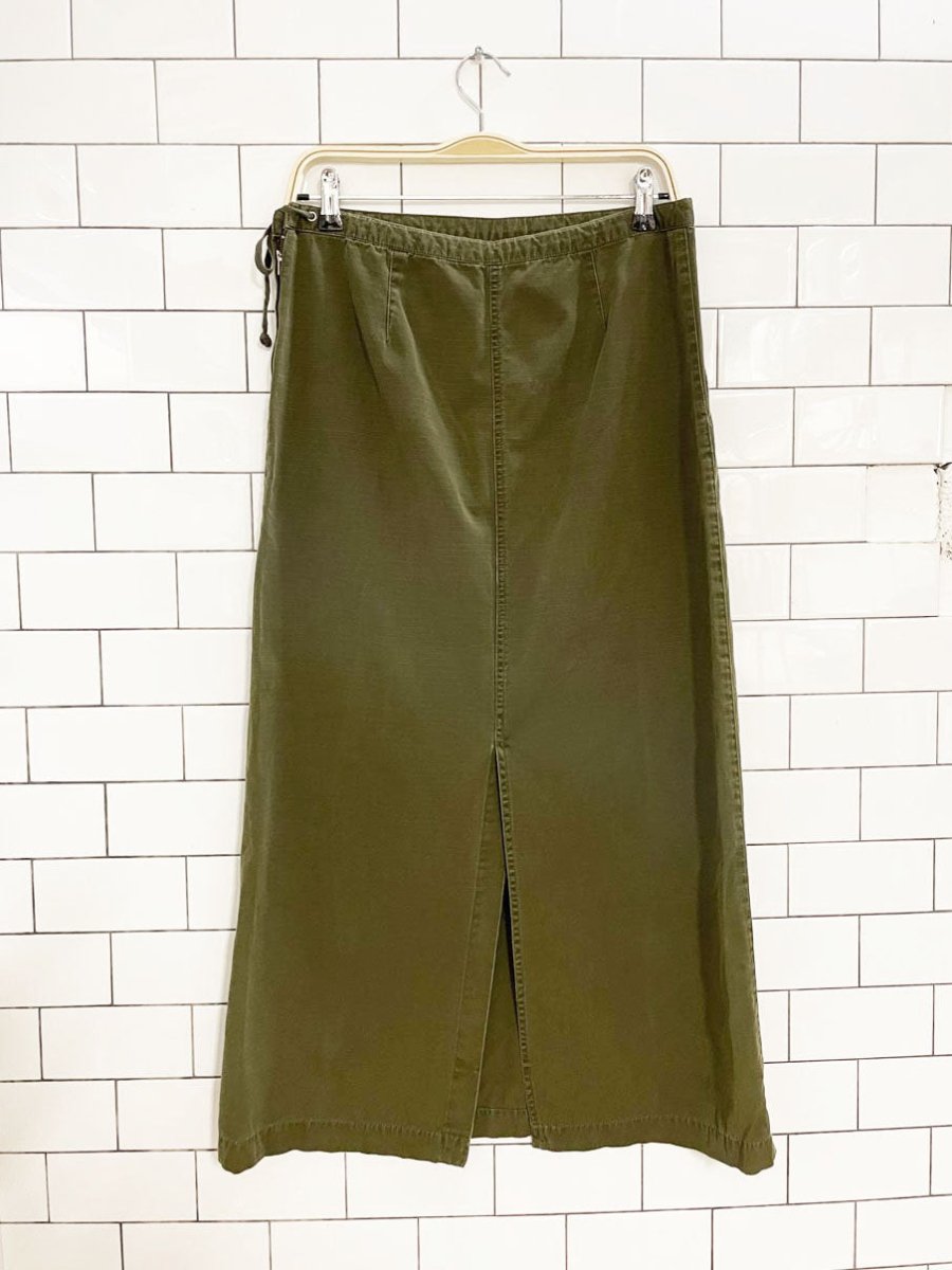 y2k j crew utility front pocket maxi skirt - good market thrift store