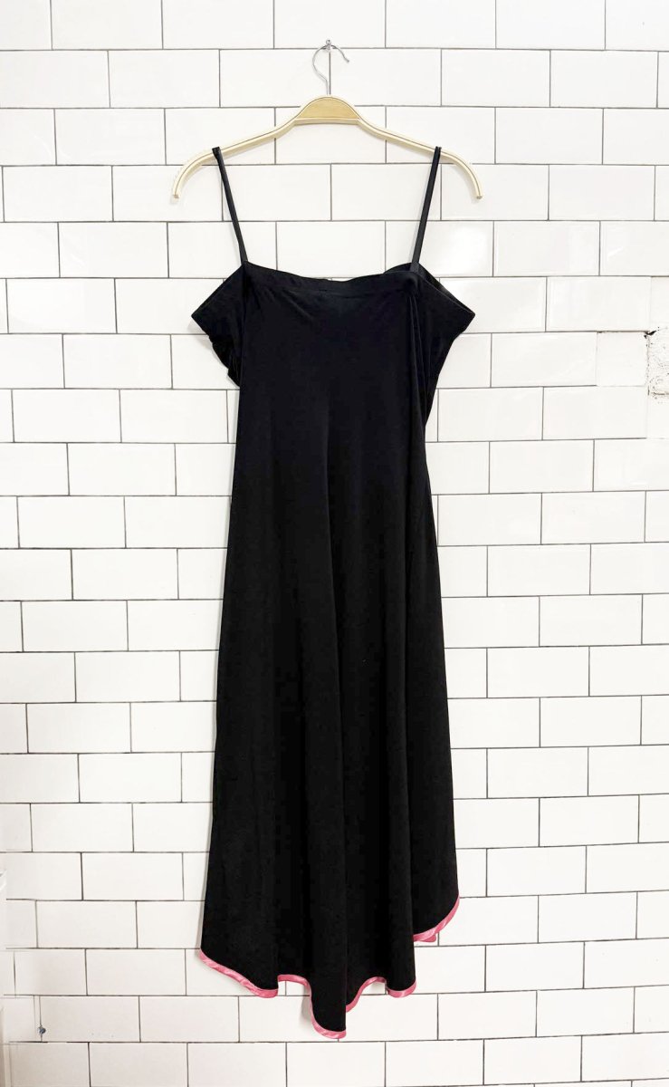 y2k jessica strapless ruched midi wrap dress - good market thrift store