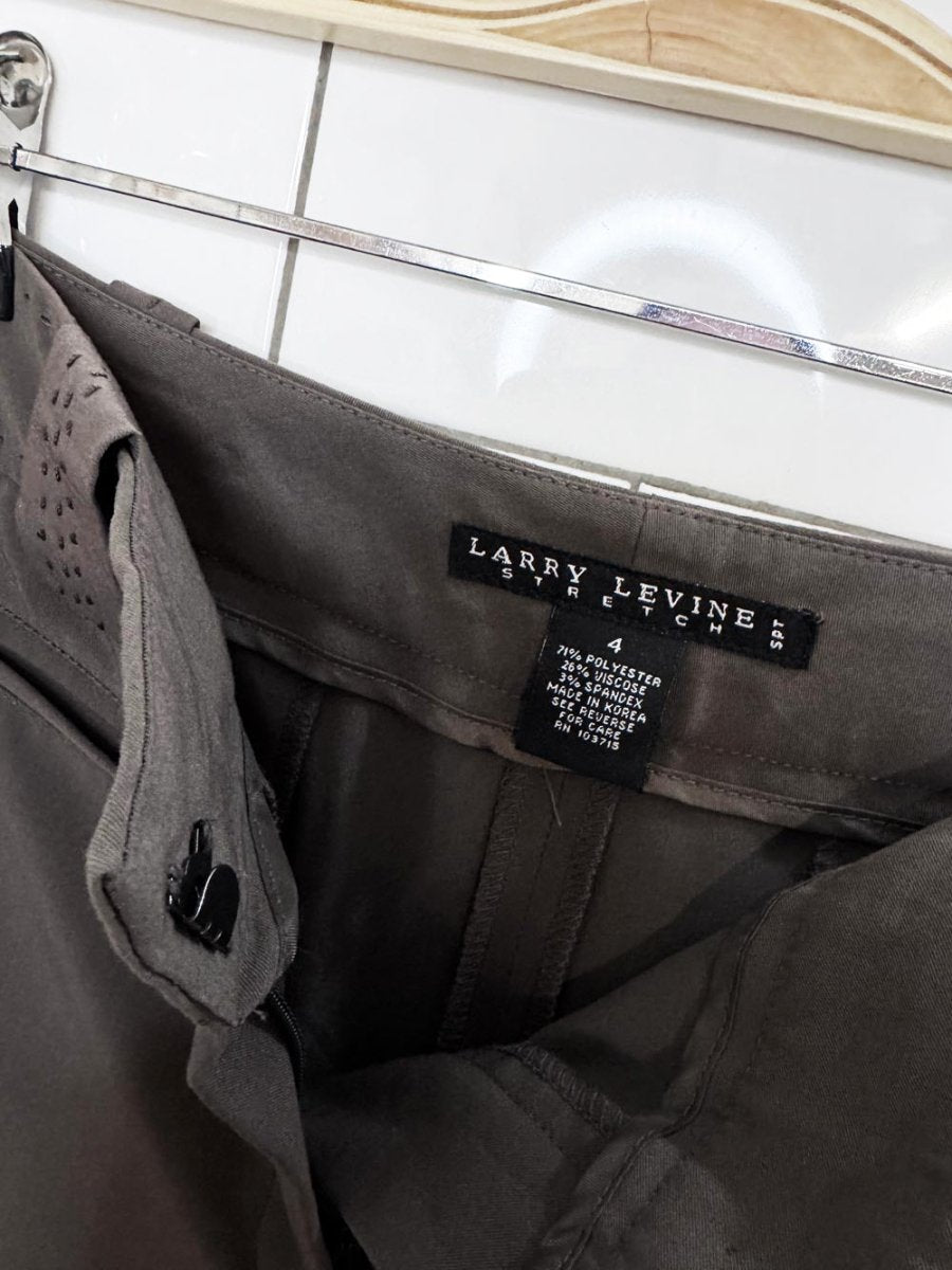 y2k larry levine stitch detail wide leg long trouser short - good market thrift store
