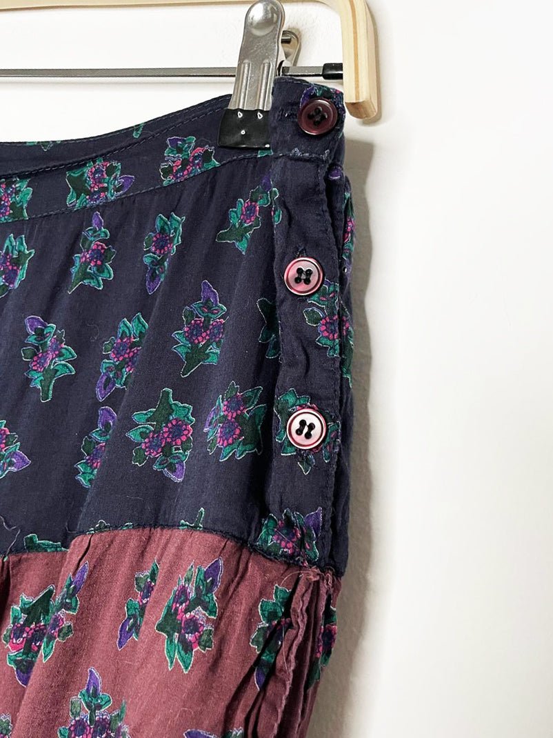 y2k le chateau boho tiered floral maxi skirt | made in India - good market thrift store