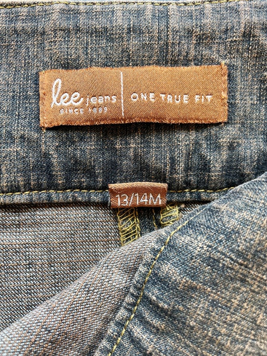 y2k lee jeans denim midi skirt | one true fit - good market thrift store