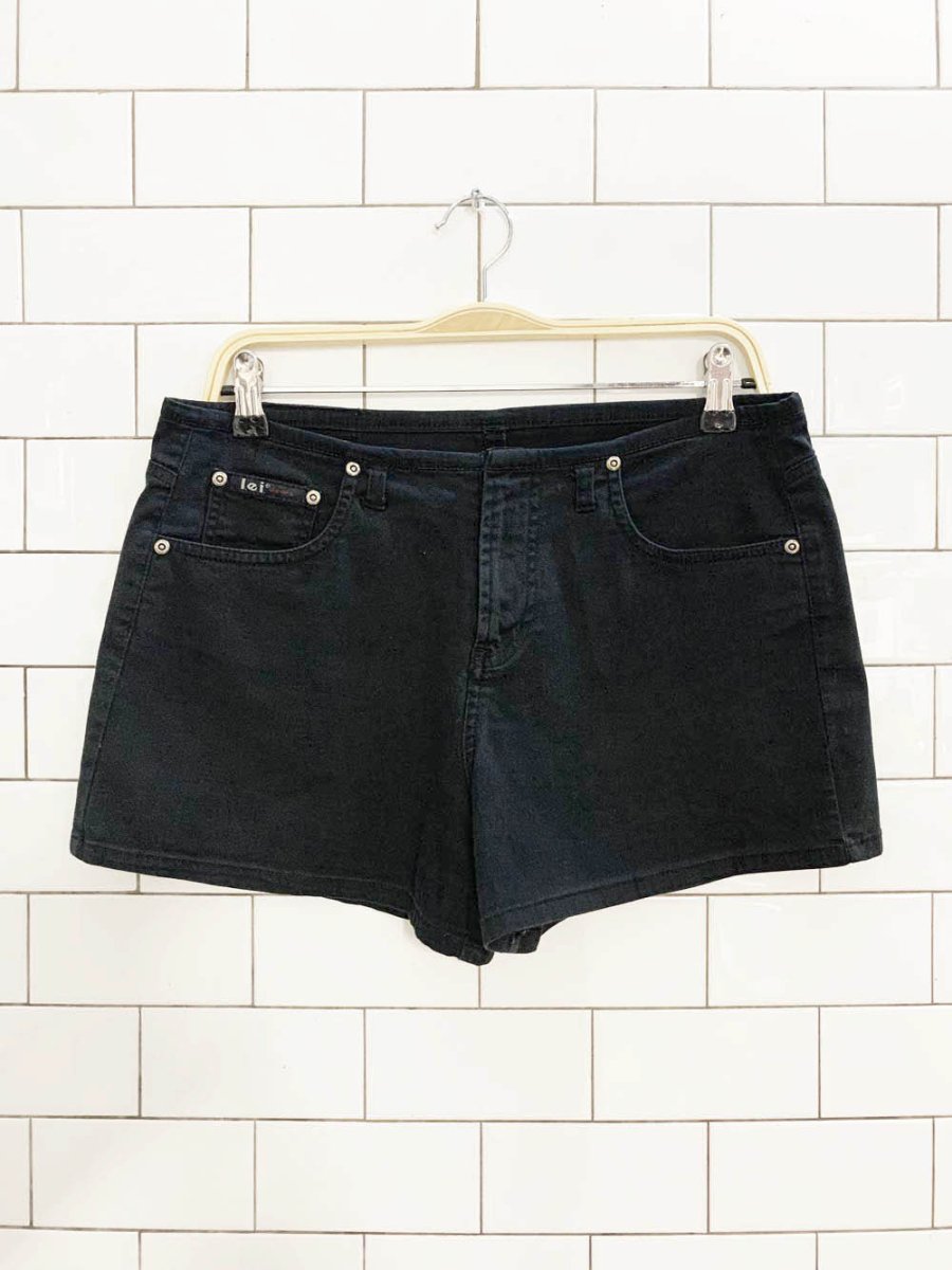 y2k lei low rise no waist denim shorts - good market thrift store