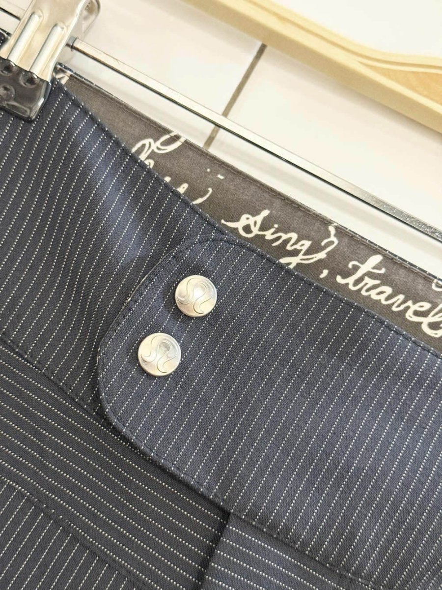 y2k lululemon low rise pinstripe boot cut pants - good market thrift store