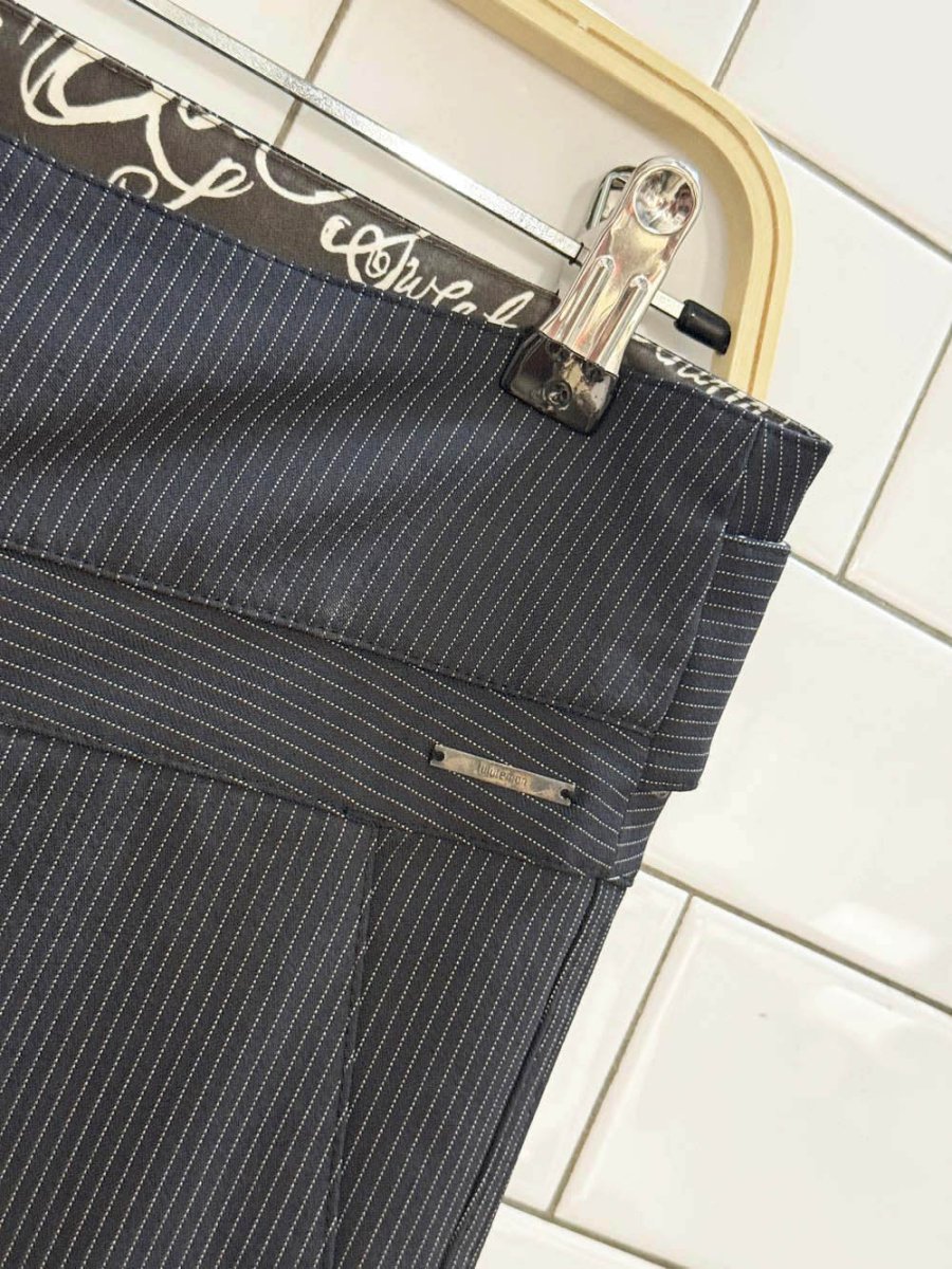 y2k lululemon low rise pinstripe boot cut pants - good market thrift store