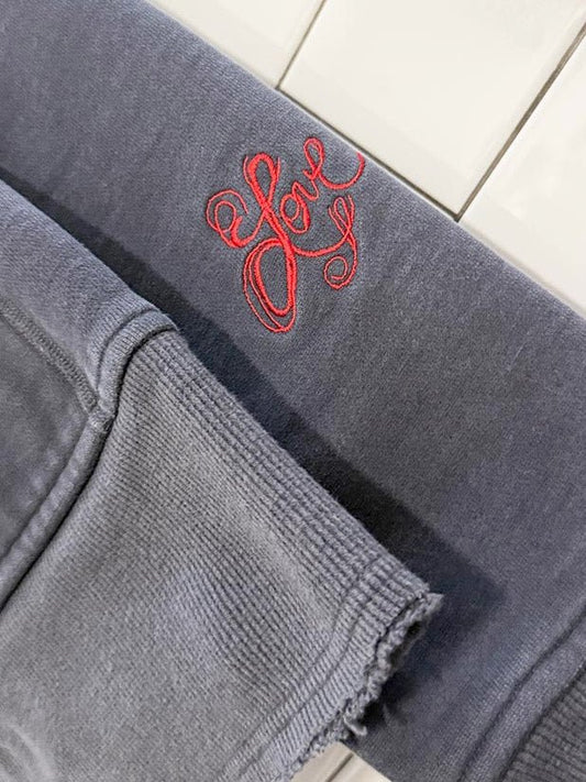 y2k lululemon special edition love embroidered scuba full zip hoodie - good market thrift store