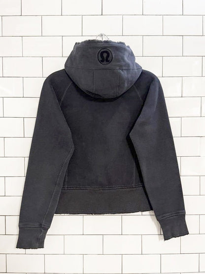 y2k lululemon special edition love embroidered scuba full zip hoodie - good market thrift store