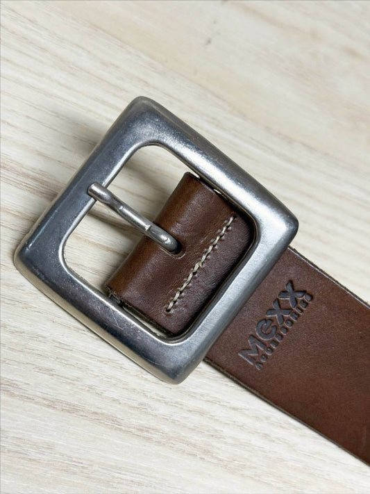 y2k mexx leather boho wooden beaded belt | made in Holland - good market thrift store