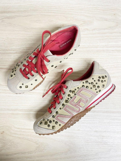 y2k miss sixty M60 leather studded sneakers - good market thrift store