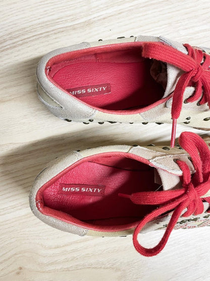 y2k miss sixty M60 leather studded sneakers - good market thrift store