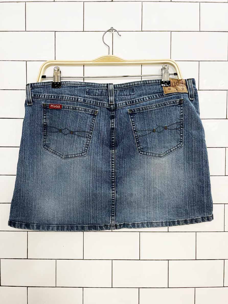 y2k mudd jeans stretchy denim mini skirt - good market thrift store