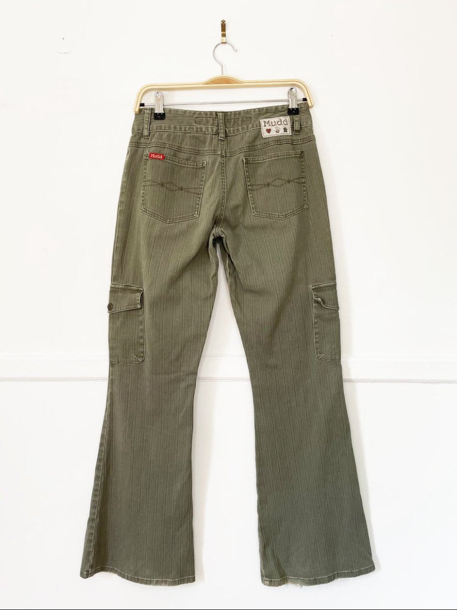 y2k mudd low ride zip flair cargo pants - good market thrift store